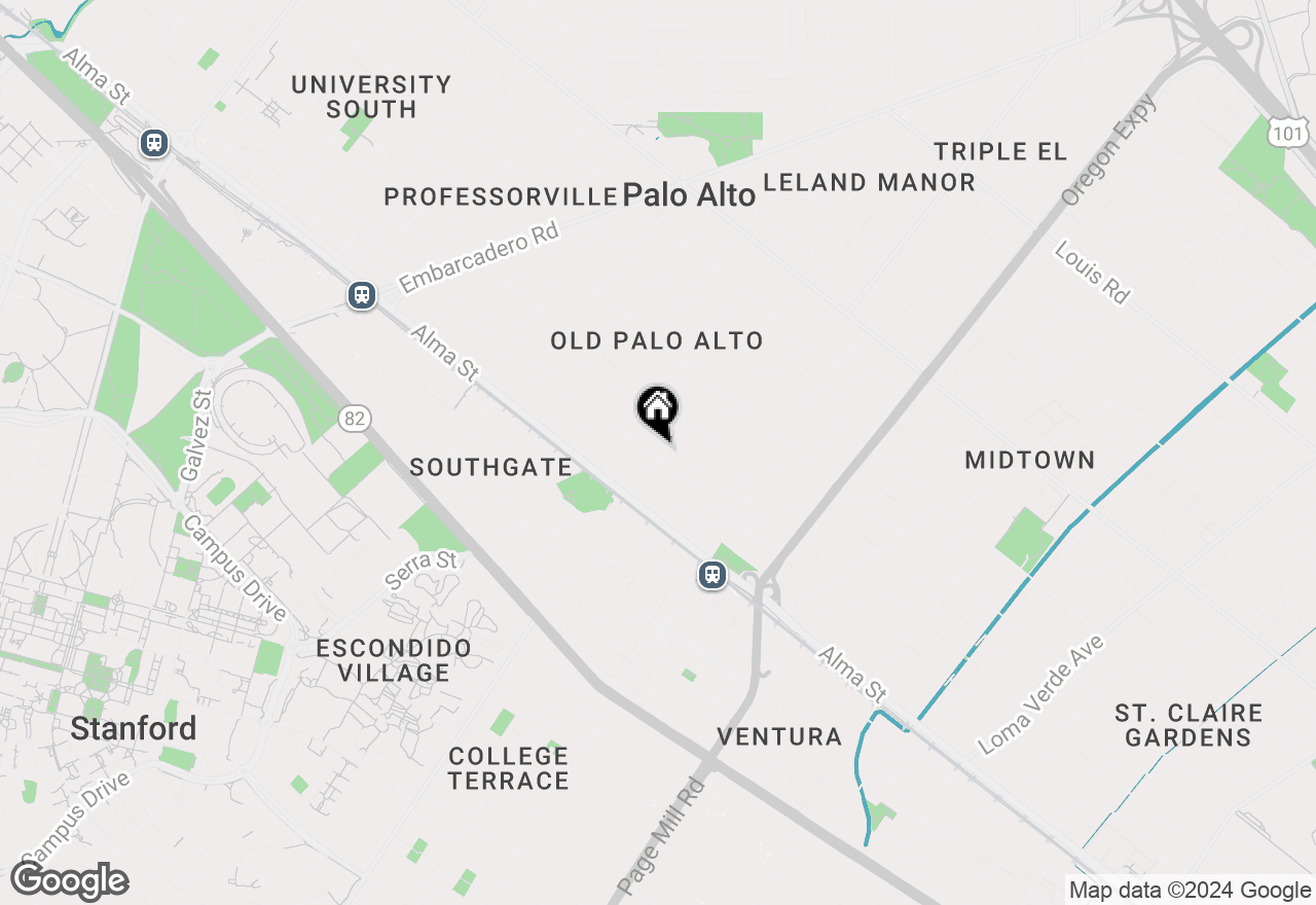 Map of 1959 Emerson Street, Palo Alto, CA 94301