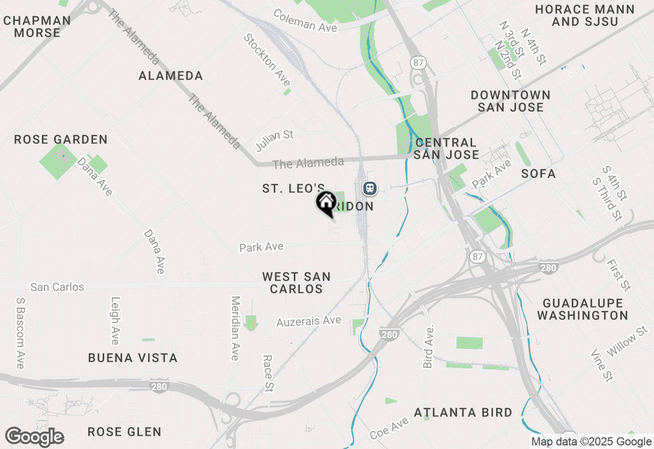 Map of 158 Sunol Street, San Jose, CA 95126
