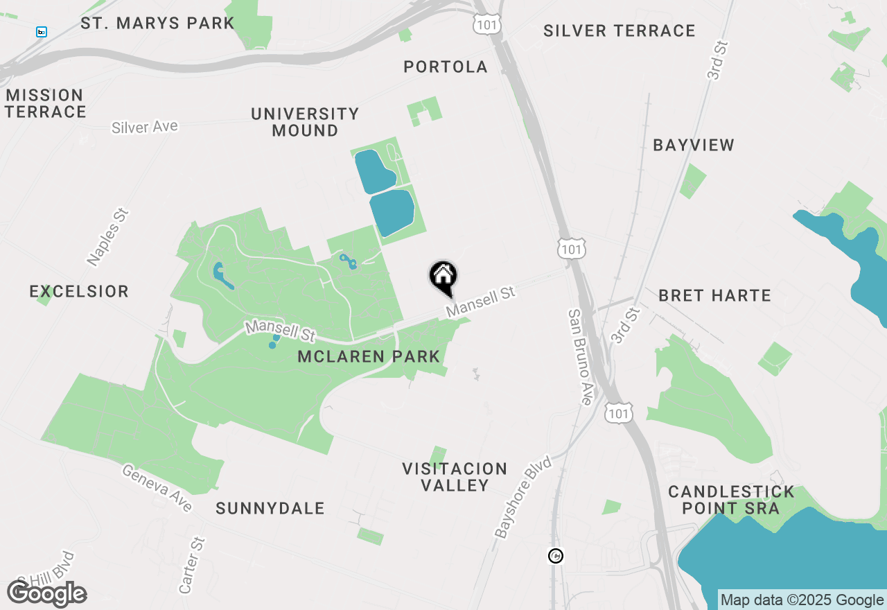 Map of 750 Mansell St, San Francisco, CA 94134