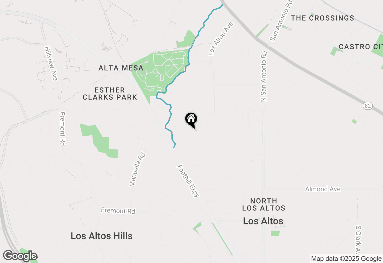 Map of 411 Juanita Way, Los Altos, CA 94022