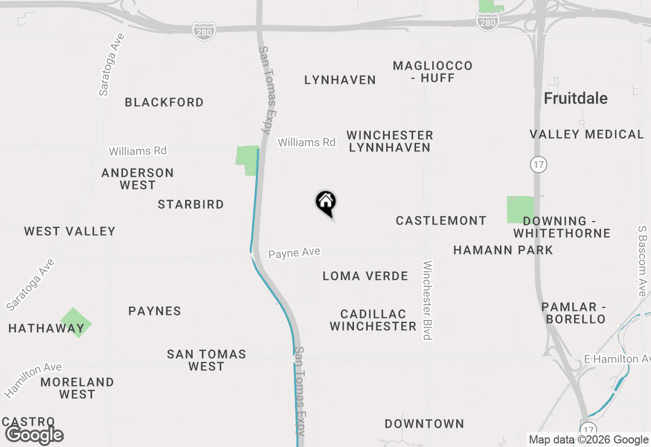 Map of 3443 Yuba Avenue, San Jose, CA 95117