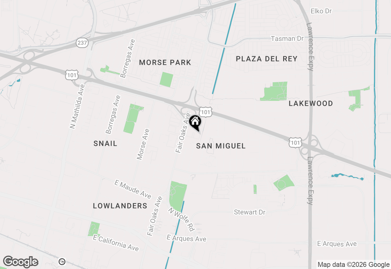 Map of 613 Arcadia Terrace #102, Sunnyvale, CA 94085