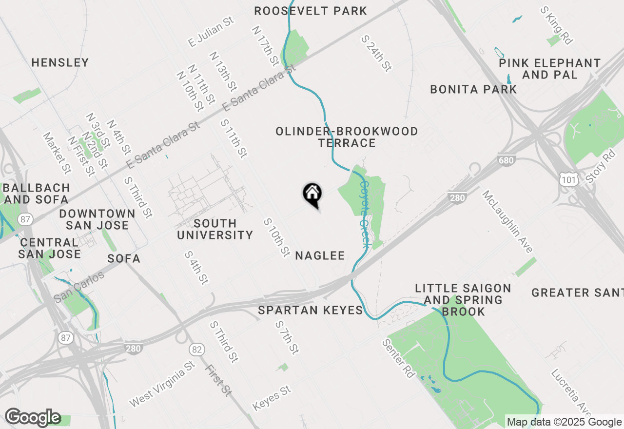 Map of 534 S 13th Street, San Jose, CA 95112