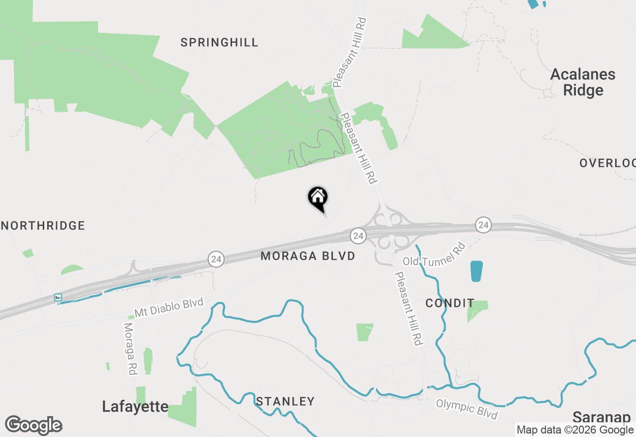 Map of 3320 Deer Hill Rd, Lafayette, CA 94549