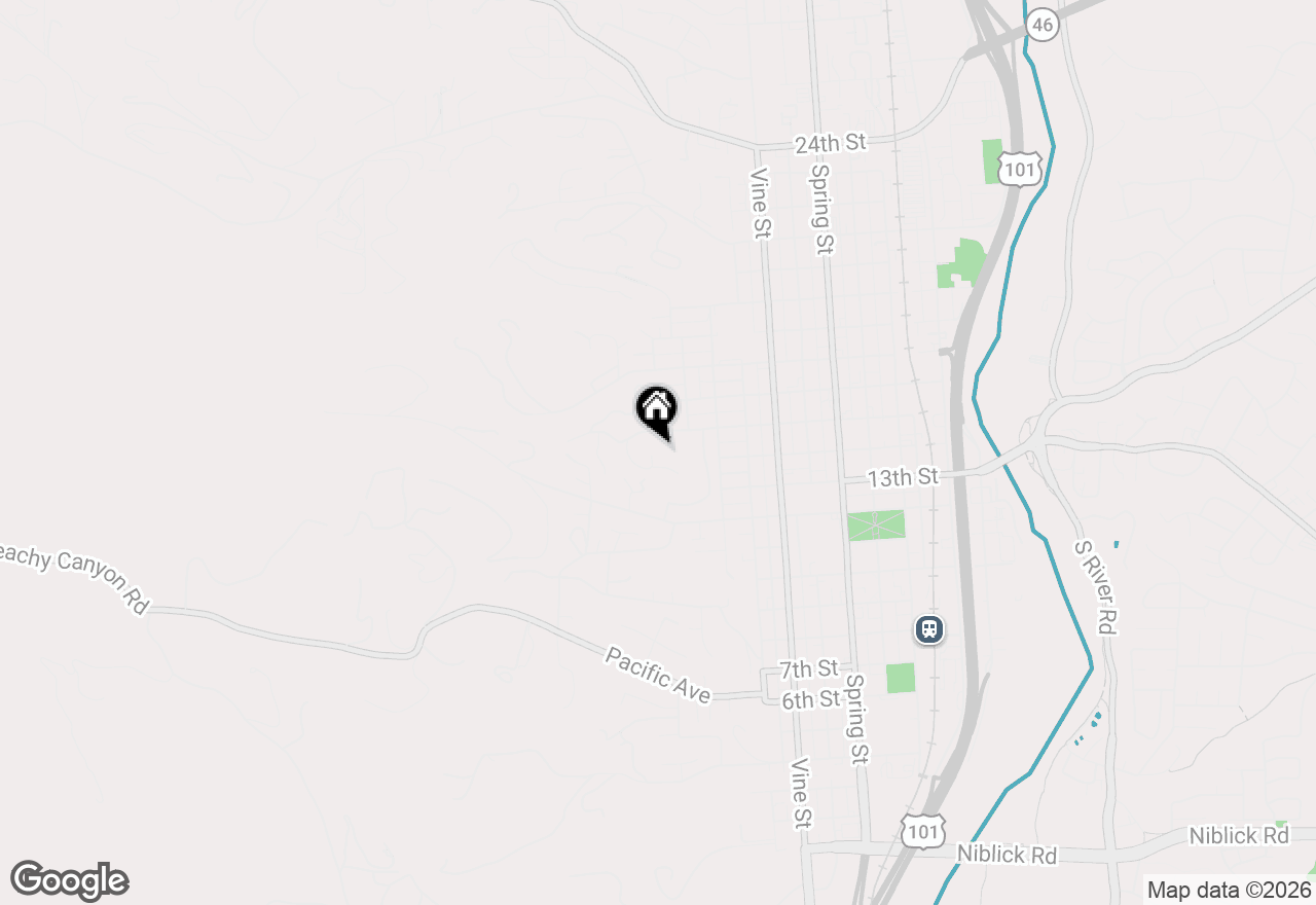 Map of 34 Terrace Hill Dr, Paso Robles, CA 93446