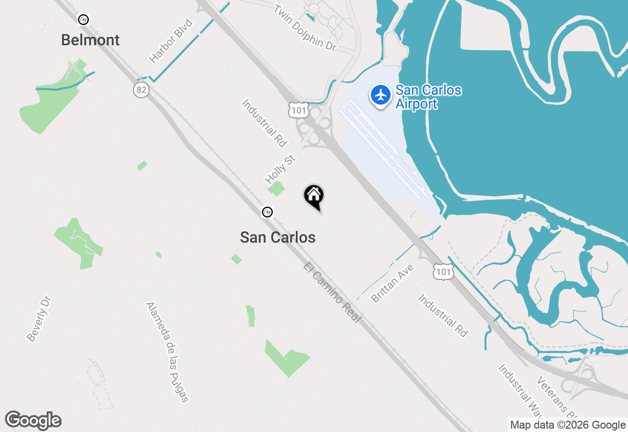 Map of 996 Hall Street, San Carlos, CA 94070