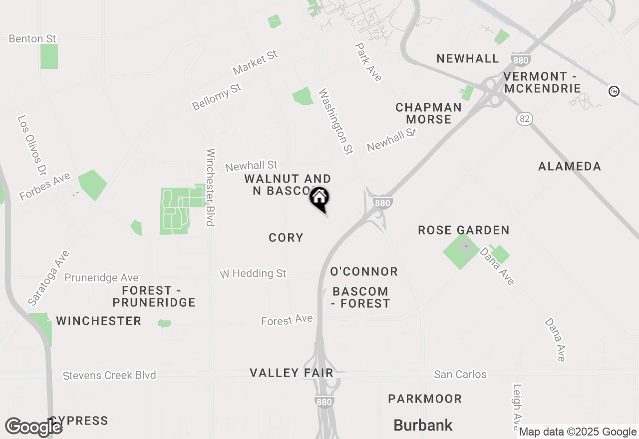 Map of 2214 Peachtree Lane, San Jose, CA 95128