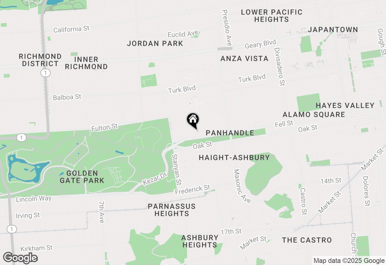 Map of 209 Cole Street, San Francisco, CA 94117
