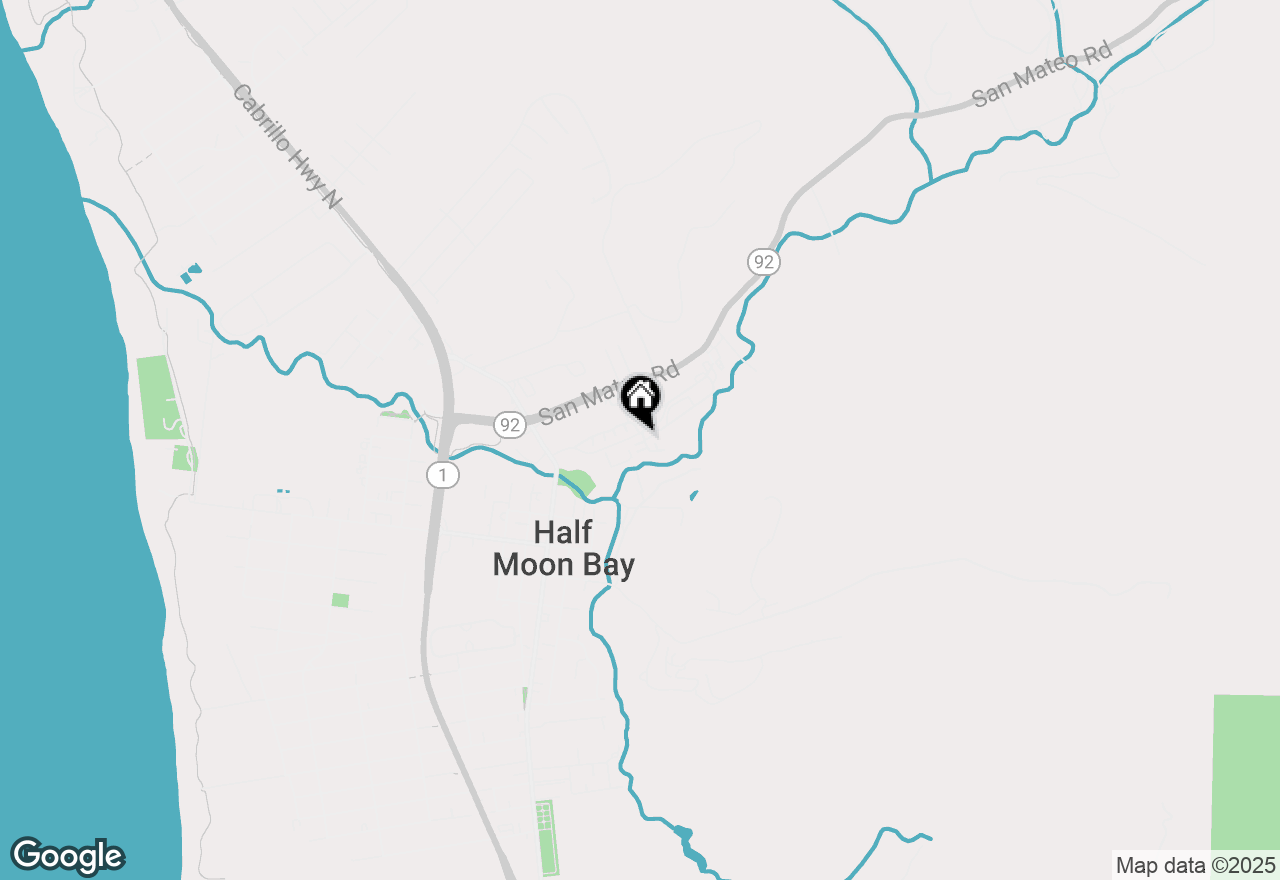 Map of 1 Erin Lane, Half Moon Bay, CA 94019