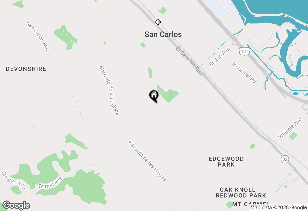 Map of 1945 Birch Avenue, San Carlos, CA 94070
