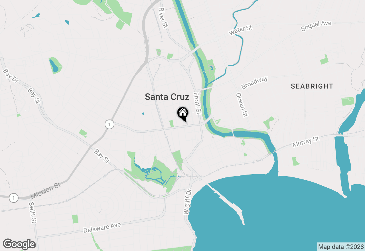 Map of 302 Laurel Street, Santa Cruz, CA 95060
