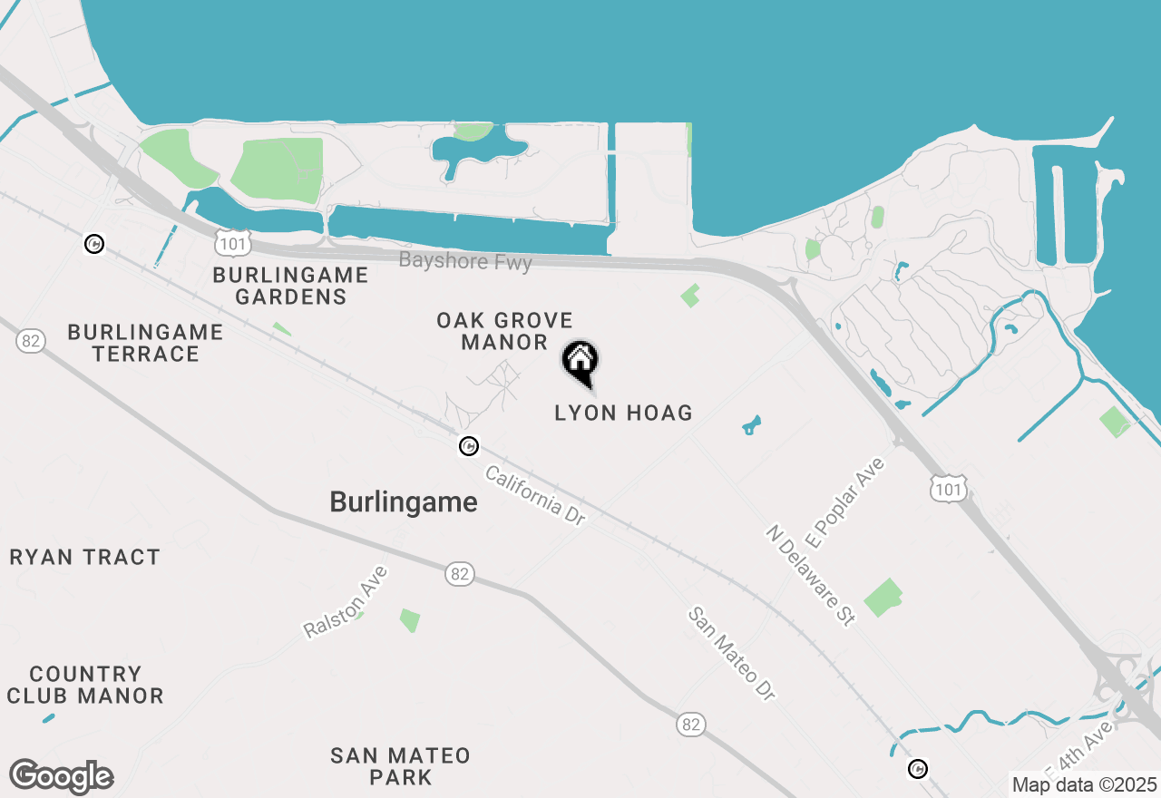 Map of 700 Howard Avenue, Burlingame, CA 94010