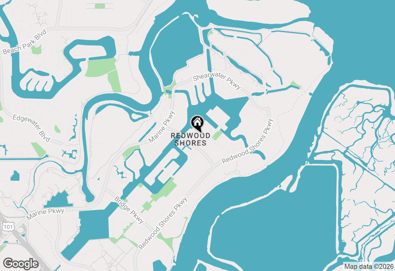 Map of 852 Lakeshore Drive, Redwood City, CA 94065