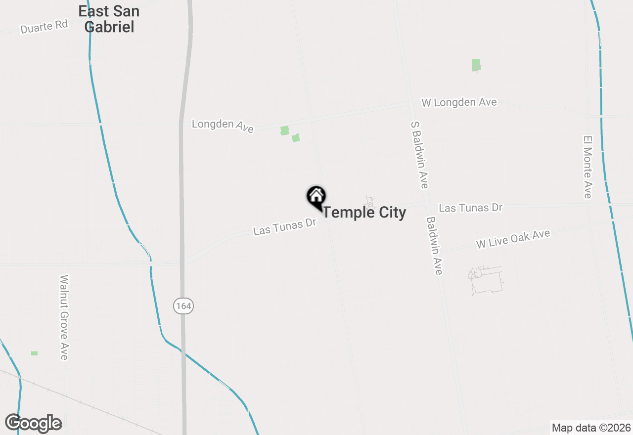 Map of 9553 E Las Tunas Drive, Temple City, CA 91780
