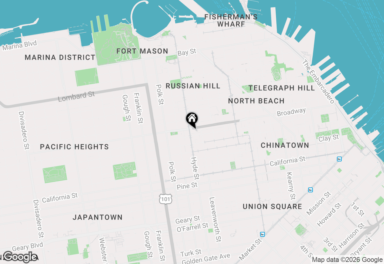 Map of 1630-1634 Hyde St, San Francisco, CA 94109
