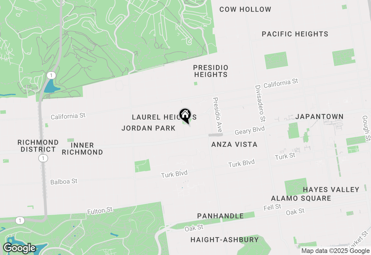 Map of 20 Blake Street, San Francisco, CA 94118