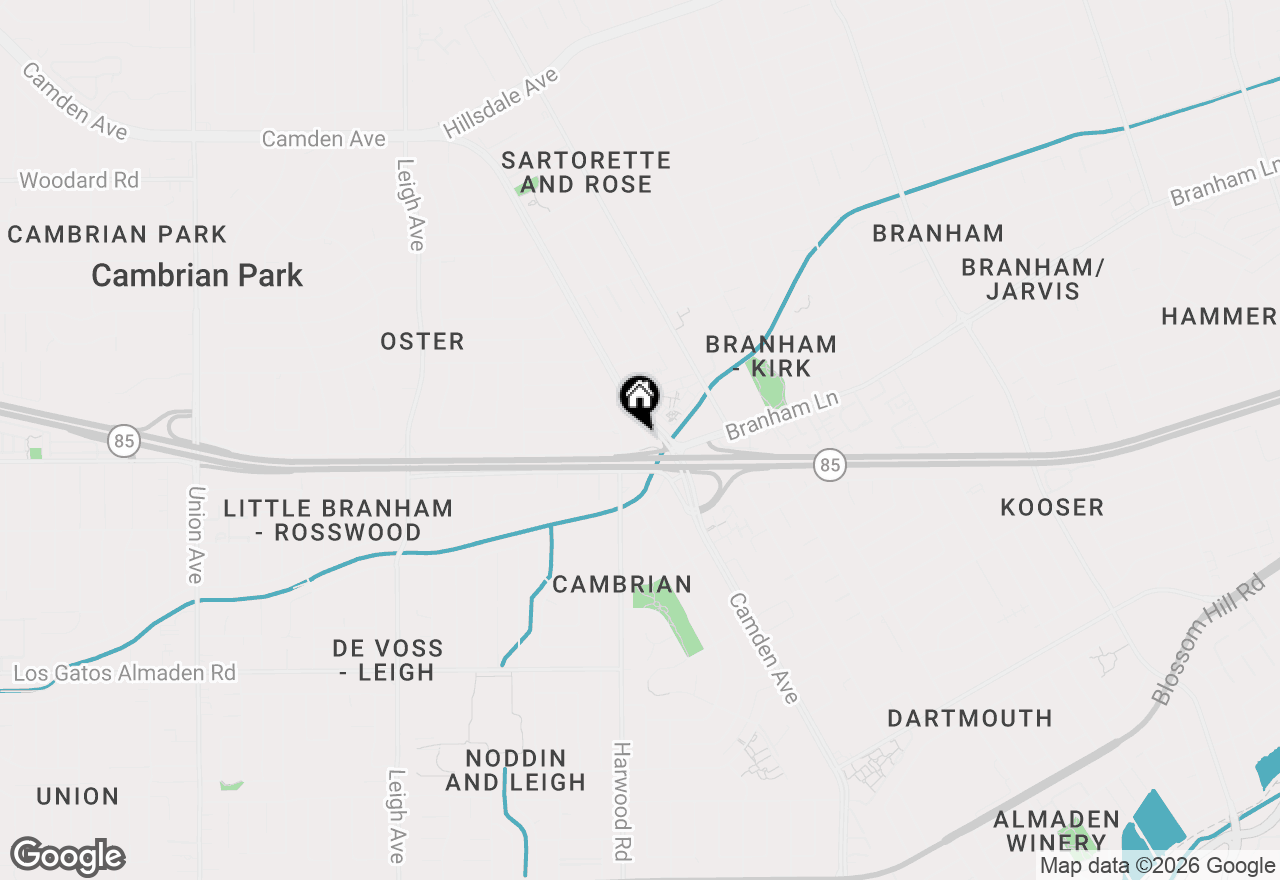 Map of 4785 Camden Avenue, San Jose, CA 95124
