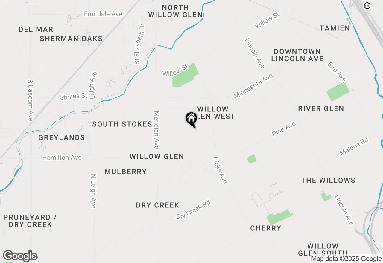 Map of 1529 Glenwood Avenue, San Jose, CA 95125