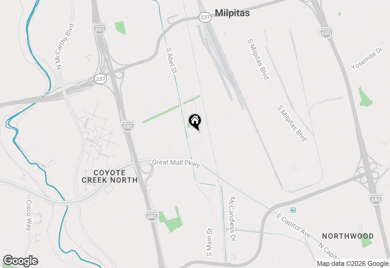 Map of 800 S Abel Street #100, Milpitas, CA 95035