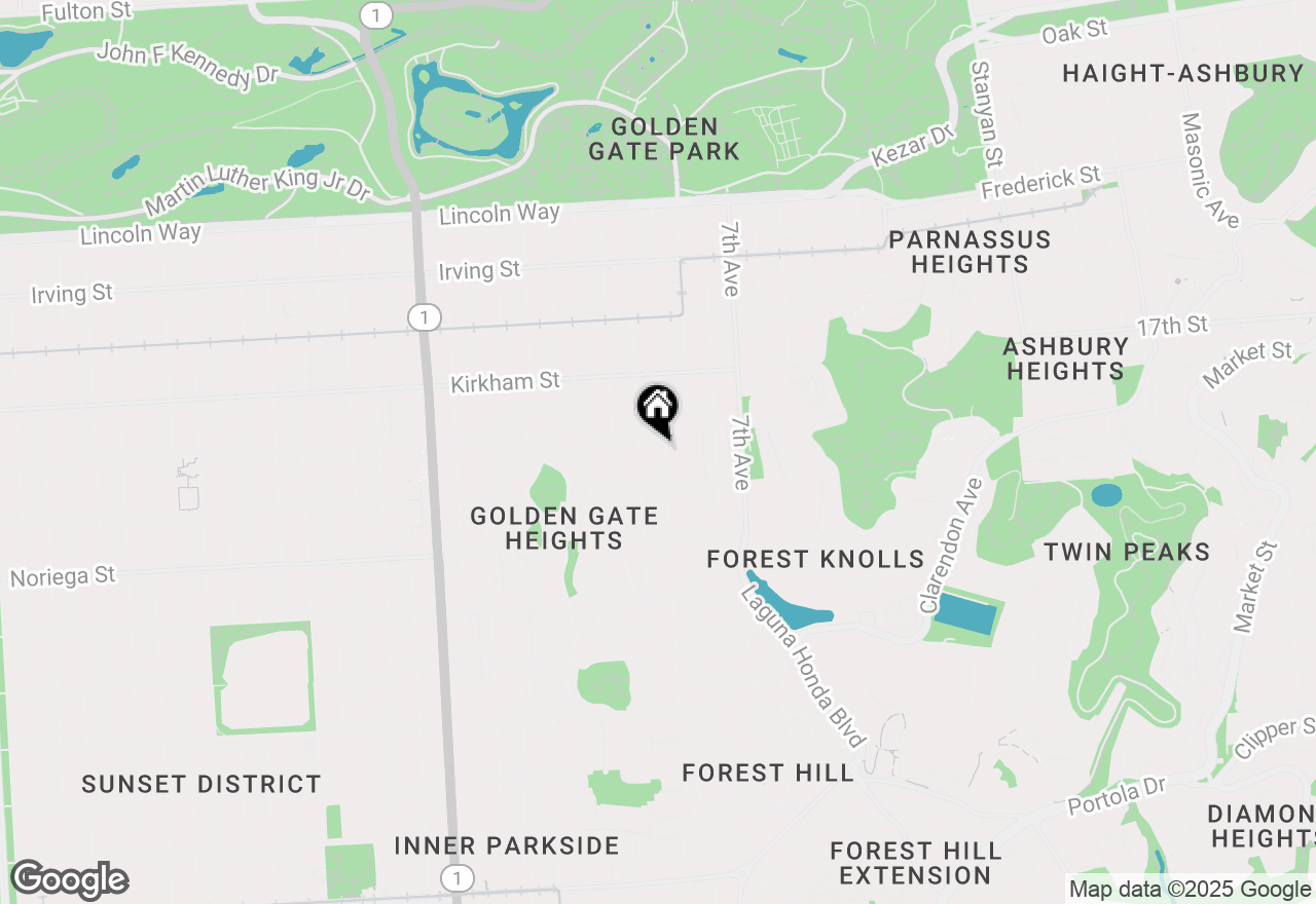 Map of 1635 10th Avenue #4, San Francisco, CA 94122