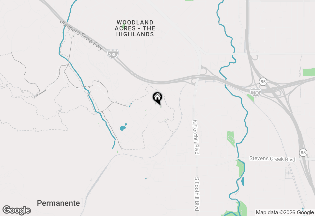 Map of 10517 Manzanita Court, Cupertino, CA 95014