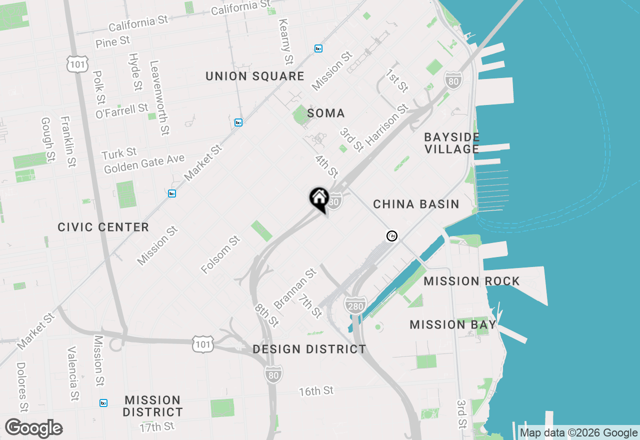 Map of 712 Bryant Street #5, San Francisco, CA 94107