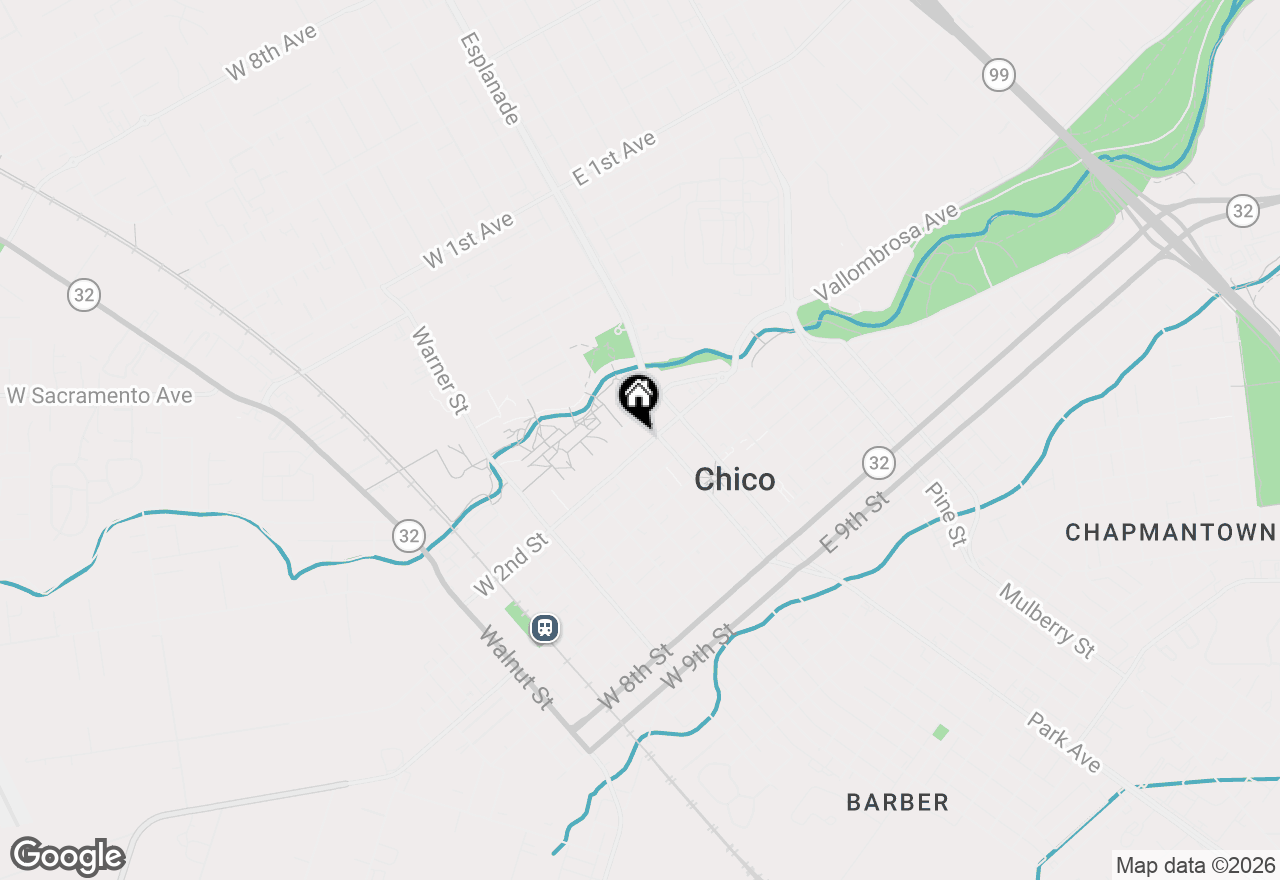 Map of 230 W 2nd Street, Chico, CA 95928