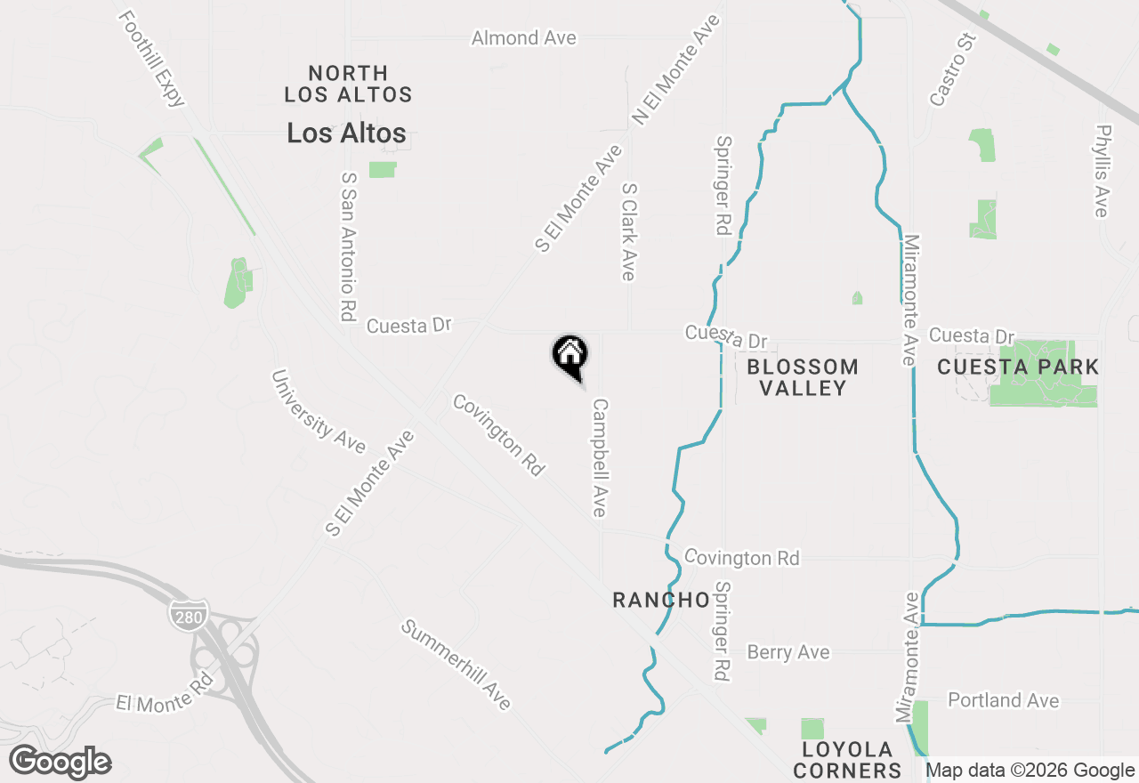 Map of 419 Los Pajaros Court, Los Altos, CA 94024