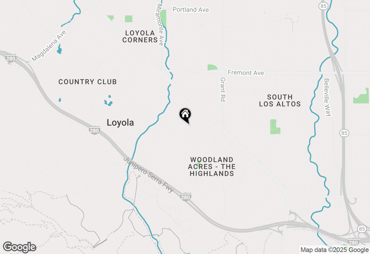 Map of 1405 Montclaire Place, Los Altos, CA 94024