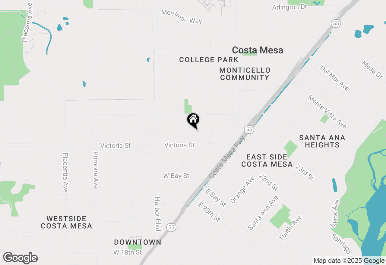 Map of 345 Avocado Street #201A, Costa Mesa, CA 92627