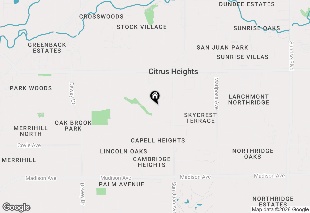 Map of 5834 Sperry Drive, Citrus Heights, CA 95621