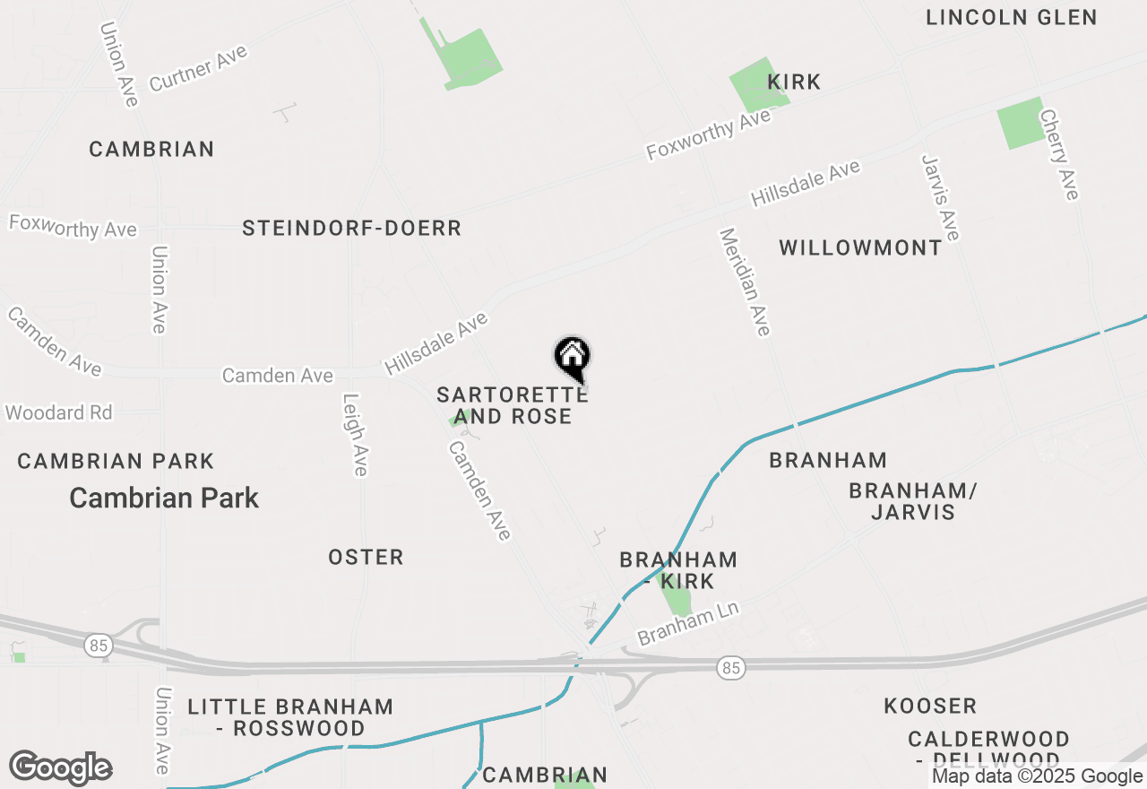 Map of 3825 Woodford Drive, San Jose, CA 95124
