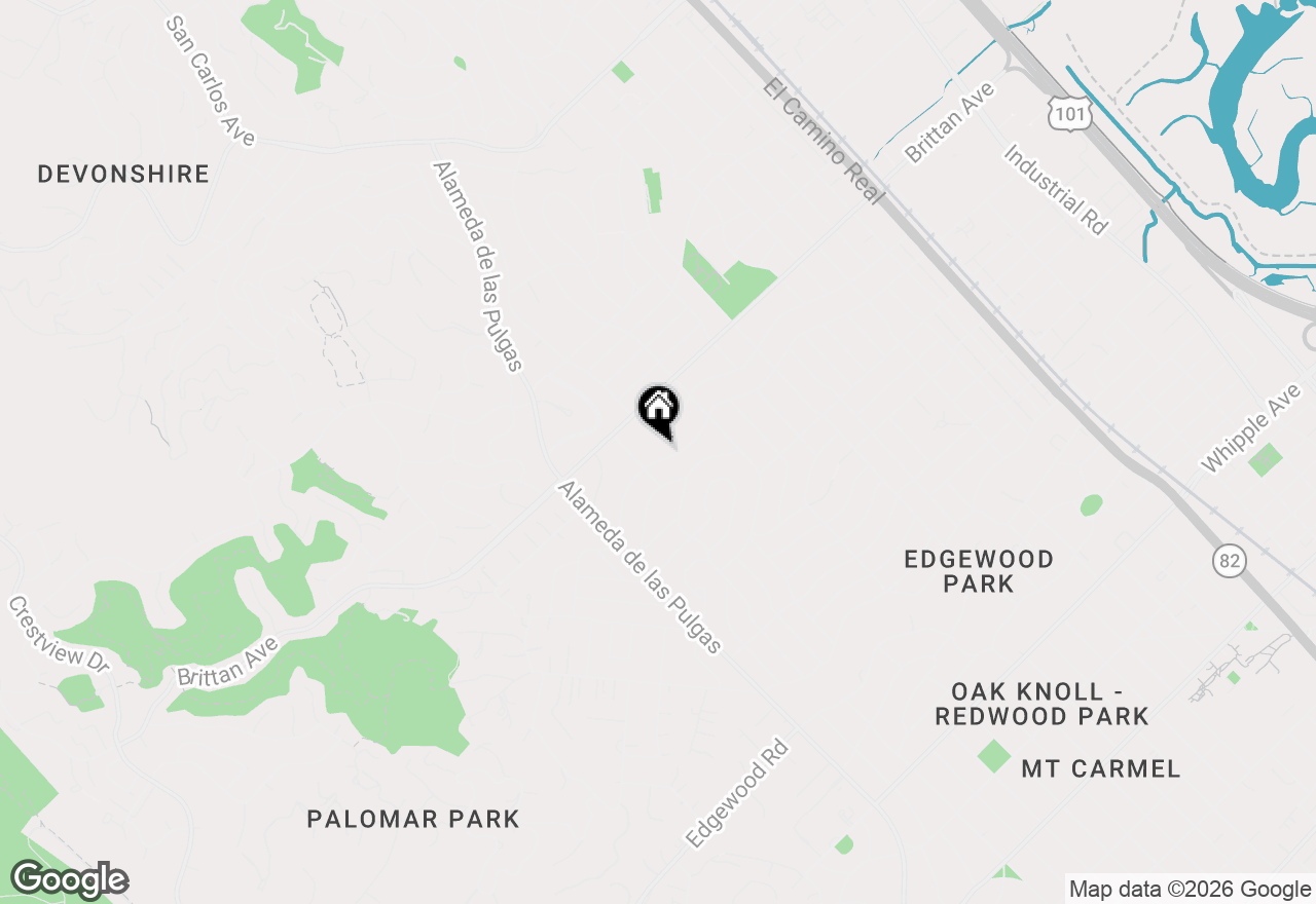 Map of 2258 Howard Avenue, San Carlos, CA 94070