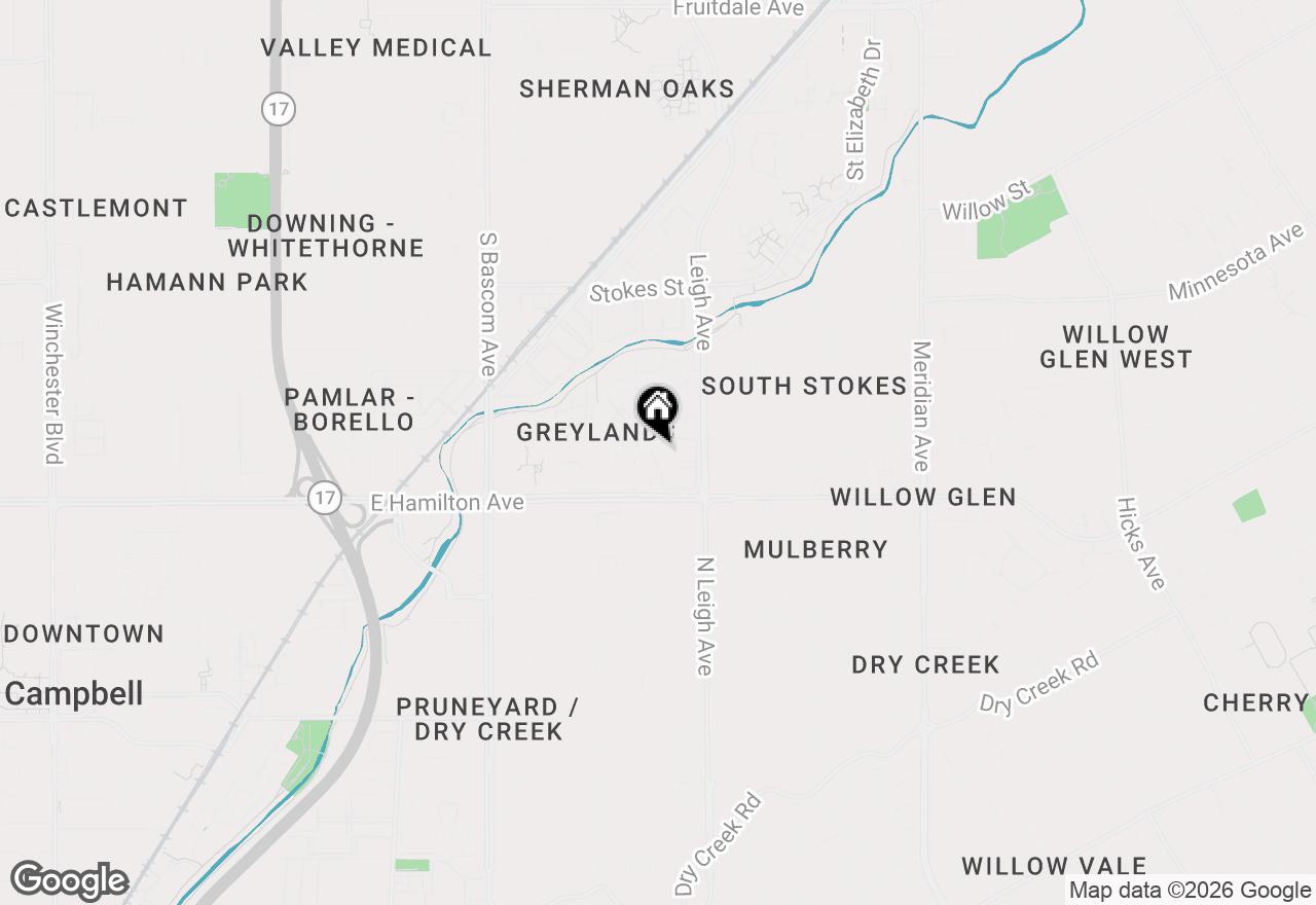 Map of 1652 Braddock Court, San Jose, CA 95125