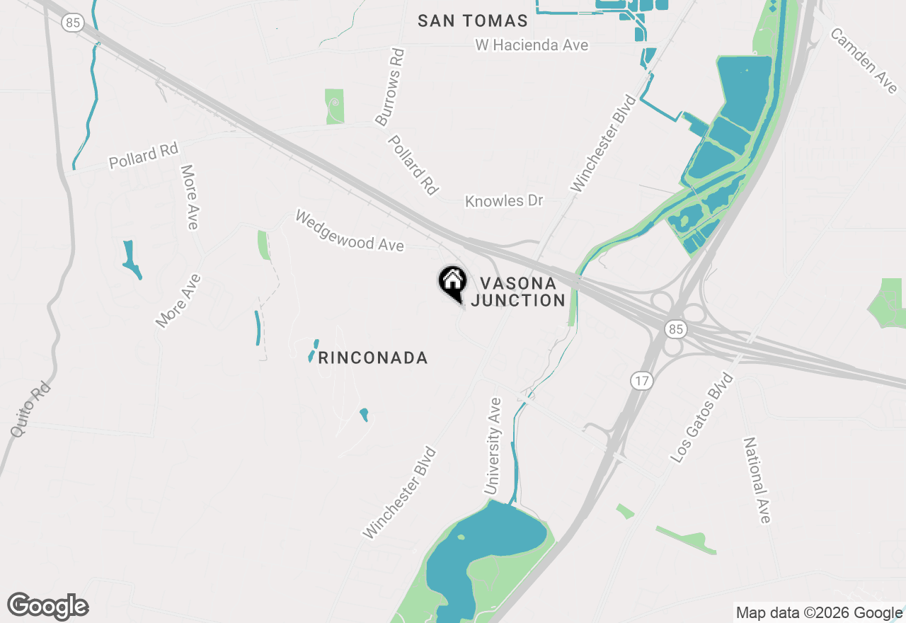 Map of 107 Cedarcrest Place, Los Gatos, CA 95032