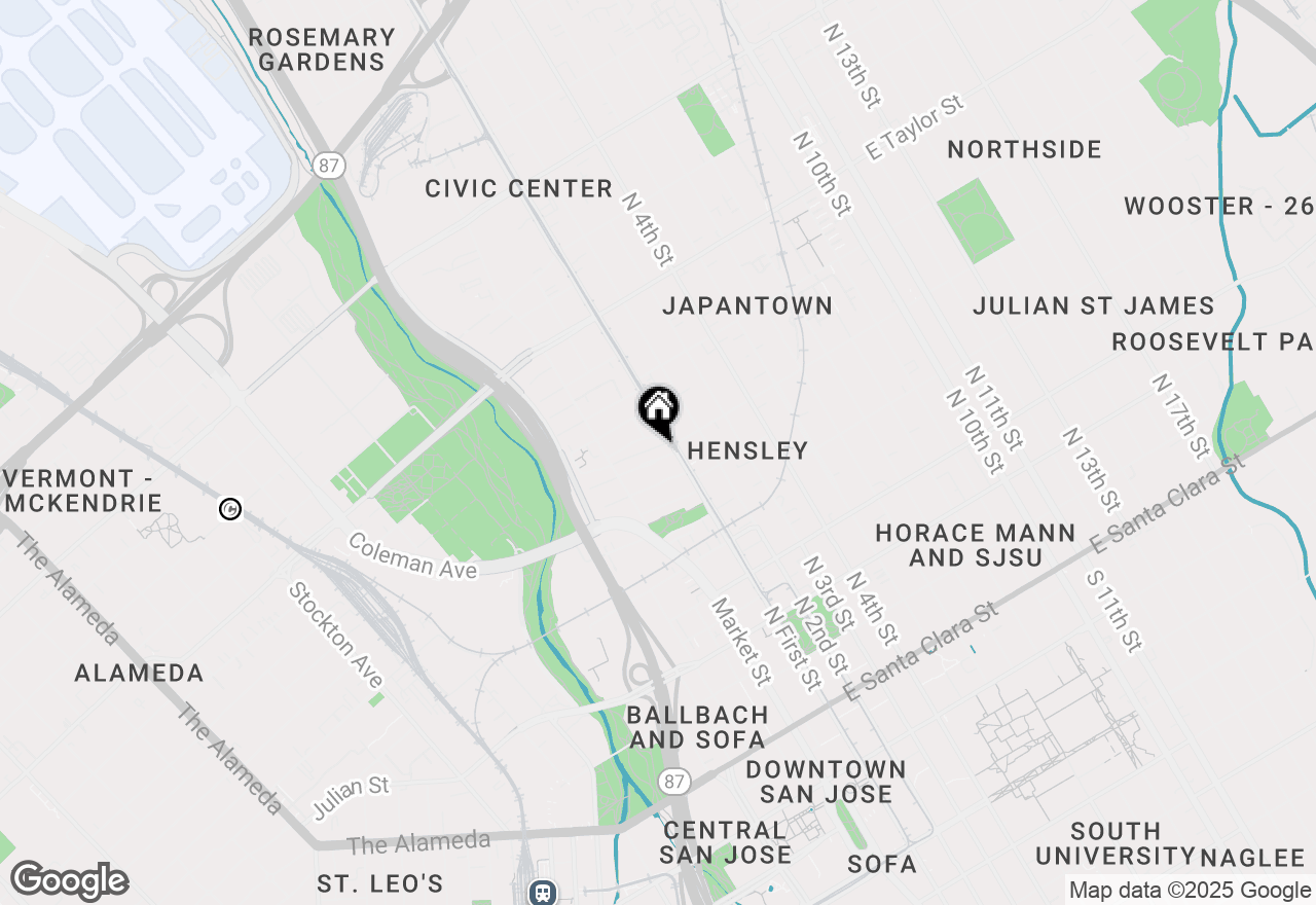 Map of 35 Hawthorne Way, San Jose, CA 95110