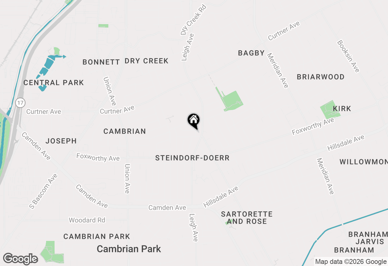 Map of 2843 Rustic Drive, San Jose, CA 95124