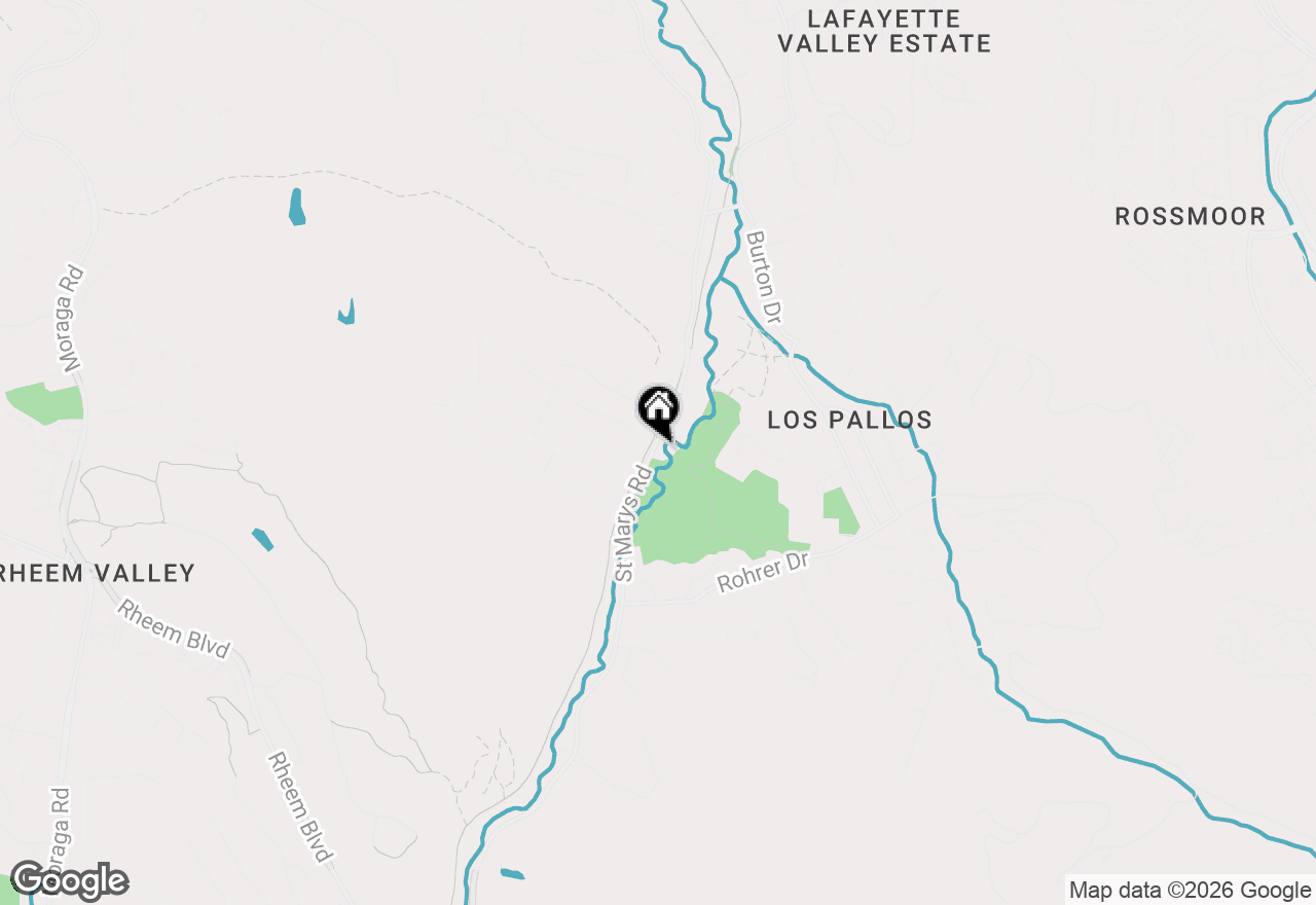 Map of 490 St Marys Rd, Lafayette, CA 94549