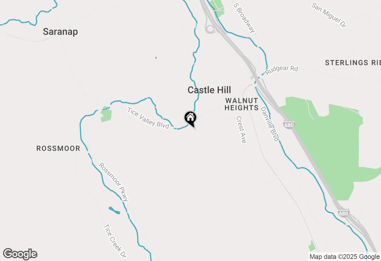 Map of 240 Castle Glen Road, Walnut Creek, CA 94595