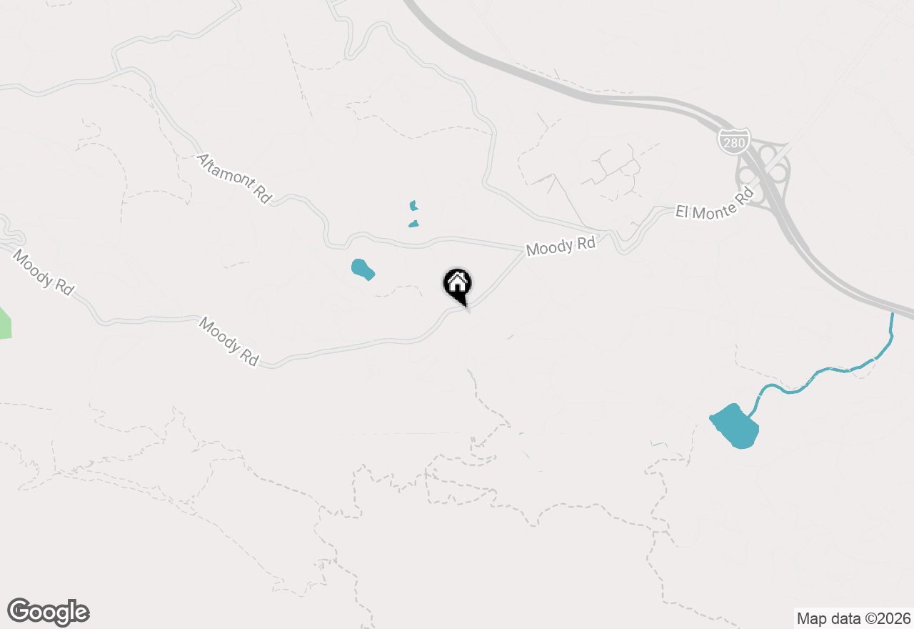Map of 25550 Moody Road, Los Altos Hills, CA 94022