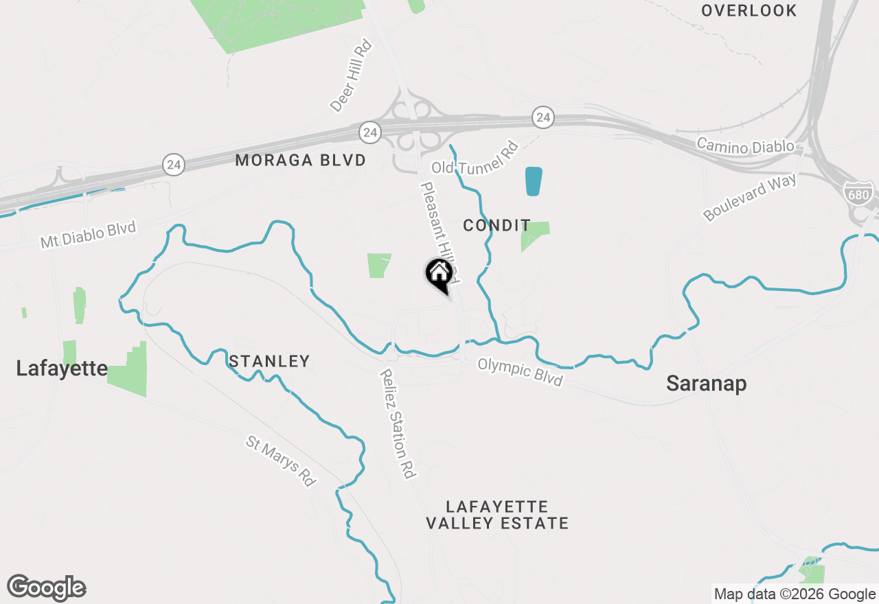 Map of 957 Reliez Station Rd, Lafayette, CA 94549