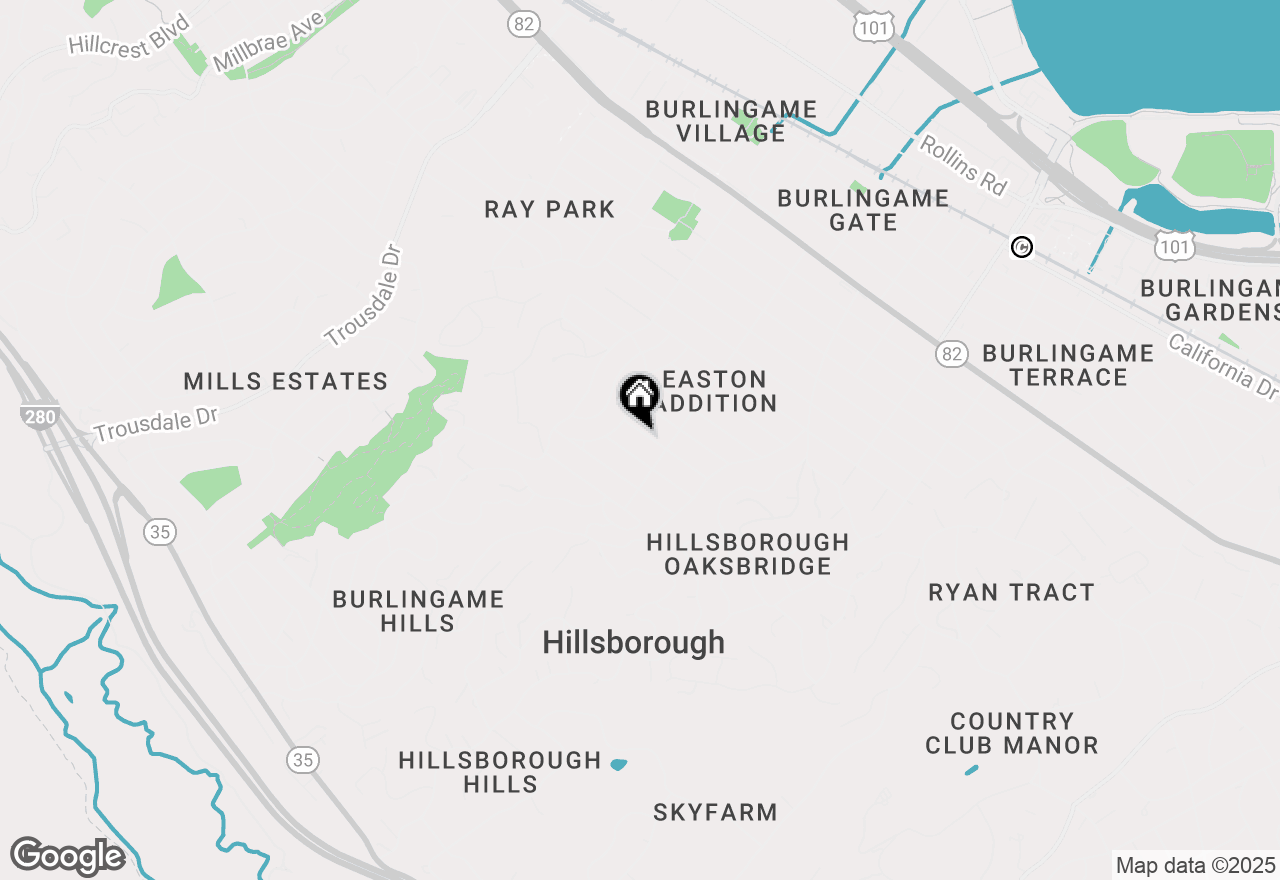 Map of 1425 Castillo Avenue, Burlingame, CA 94010