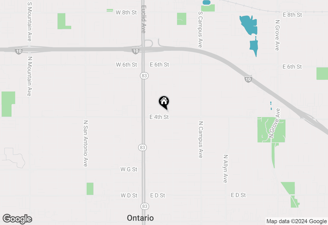 Map of 315 E 4th Street, Ontario, CA 91764