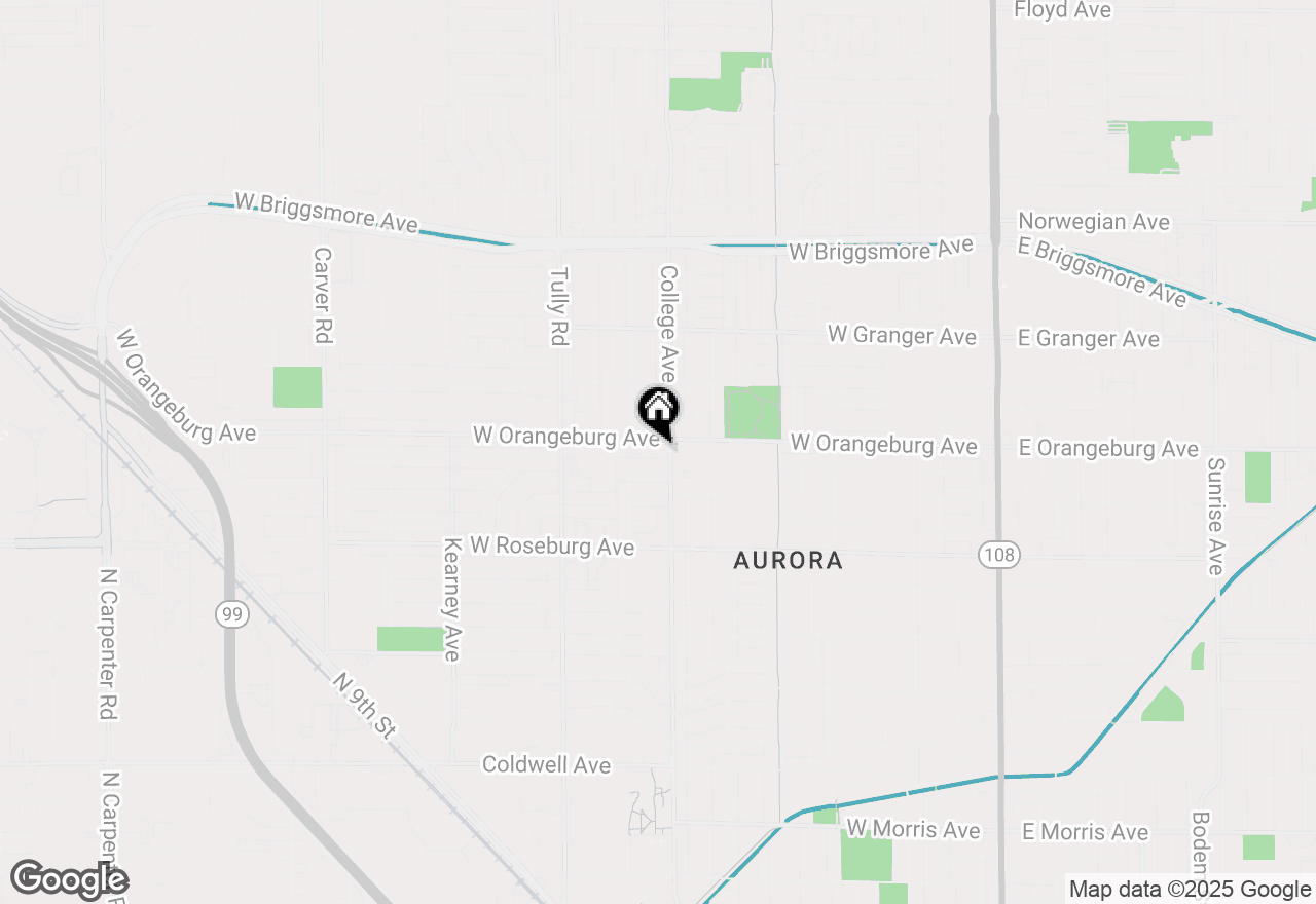 Map of 1341 College Avenue, Modesto, CA 95350