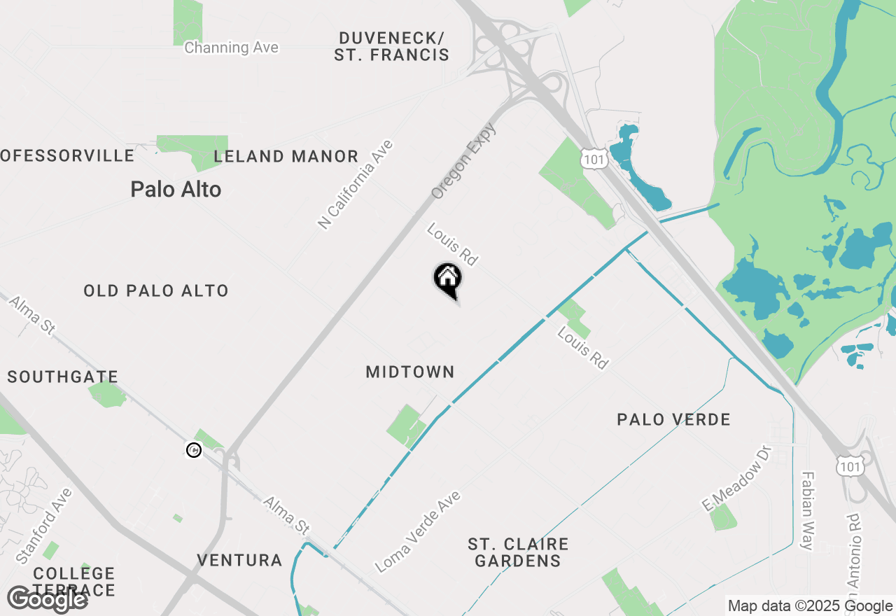Map of 2691 Marshall Drive, Palo Alto, CA 94303
