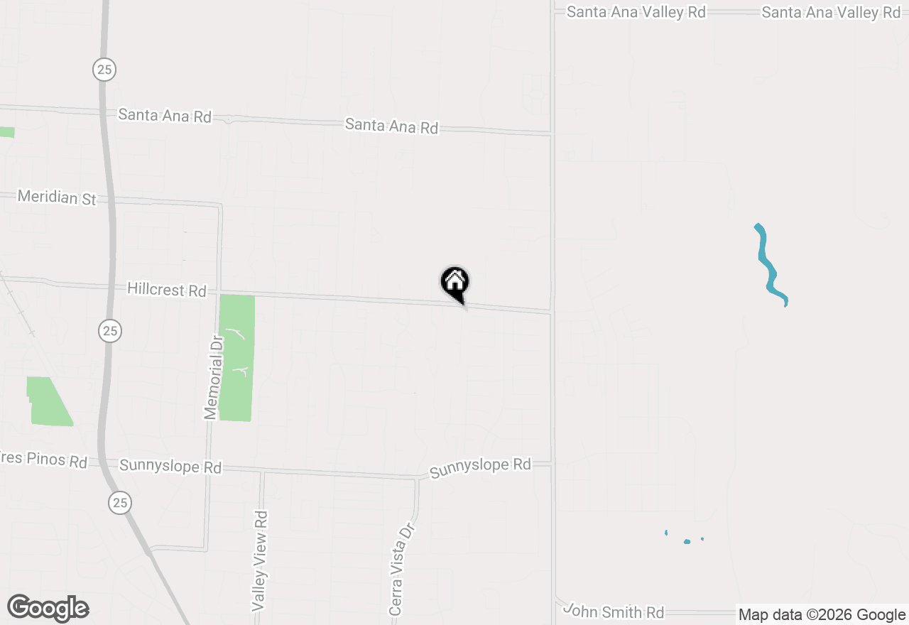 Map of 1591 Hillcrest Road, Hollister, CA 95023