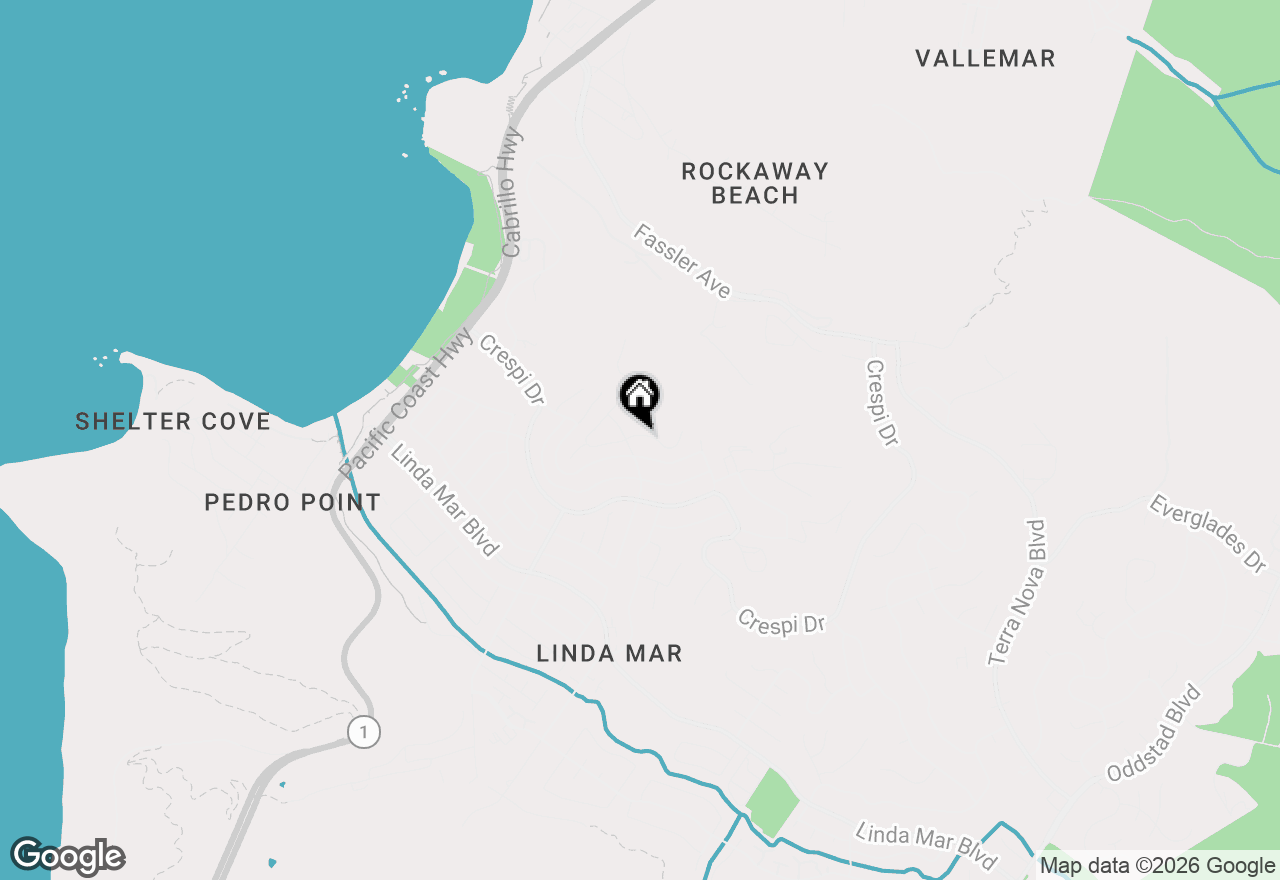 Map of 908 Corona Drive, Pacifica, CA 94044