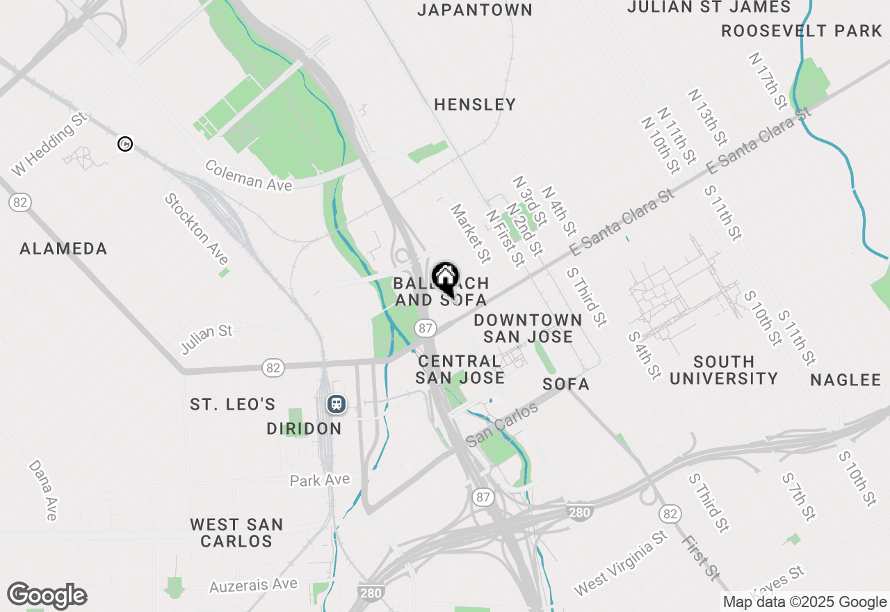 Map of 38 N Almaden Boulevard #1220, San Jose, CA 95110