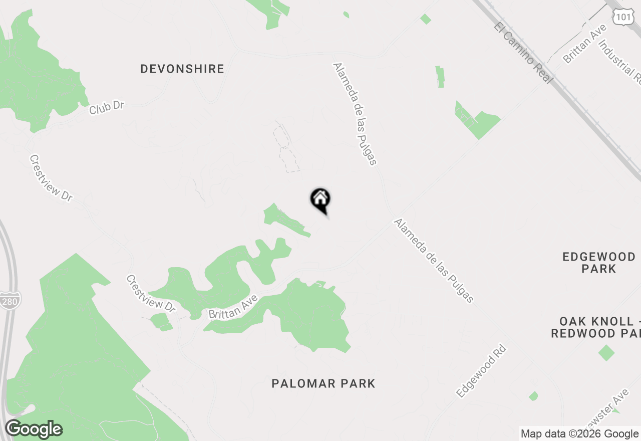 Map of 1051 Hewitt Drive, San Carlos, CA 94070