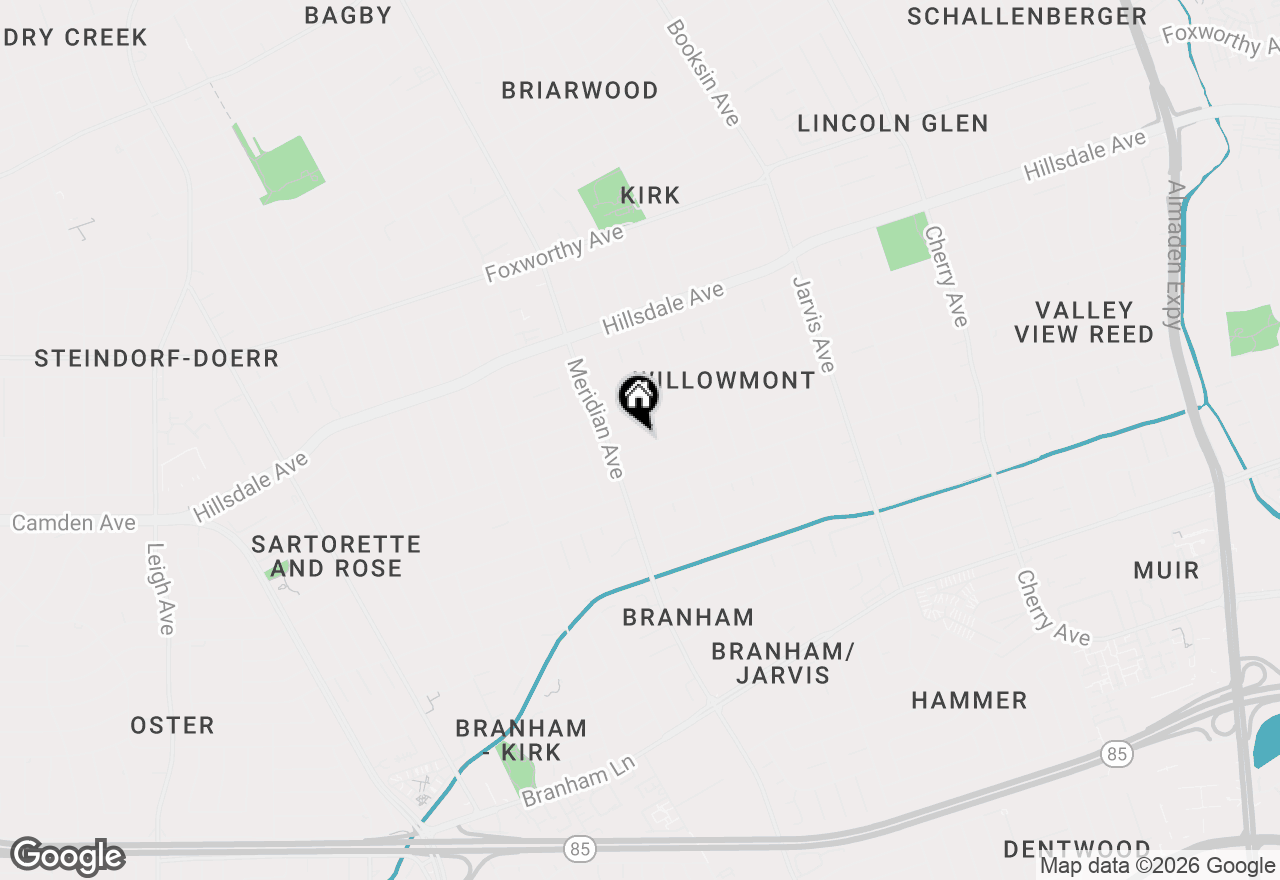 Map of 1595 Willowbrook Drive, San Jose, CA 95118